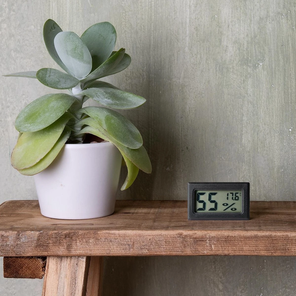 Compacte Hygrometer Mèt Batterijen - Zwart - Hygro- En Thermometer - Digitale Luchtvochtigheidsmeter - Vochtmeter Voor Binnen - 2 In 1 - Afbeelding 8