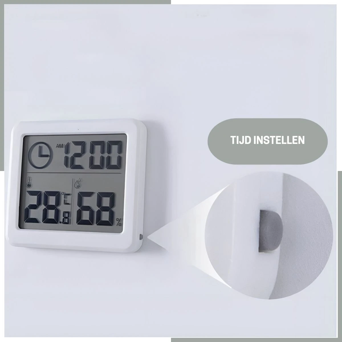 Hygrometer - Luchtvochtigheidsmeter - Temperatuurmeter Binnen - SEVEND® - Afbeelding 6