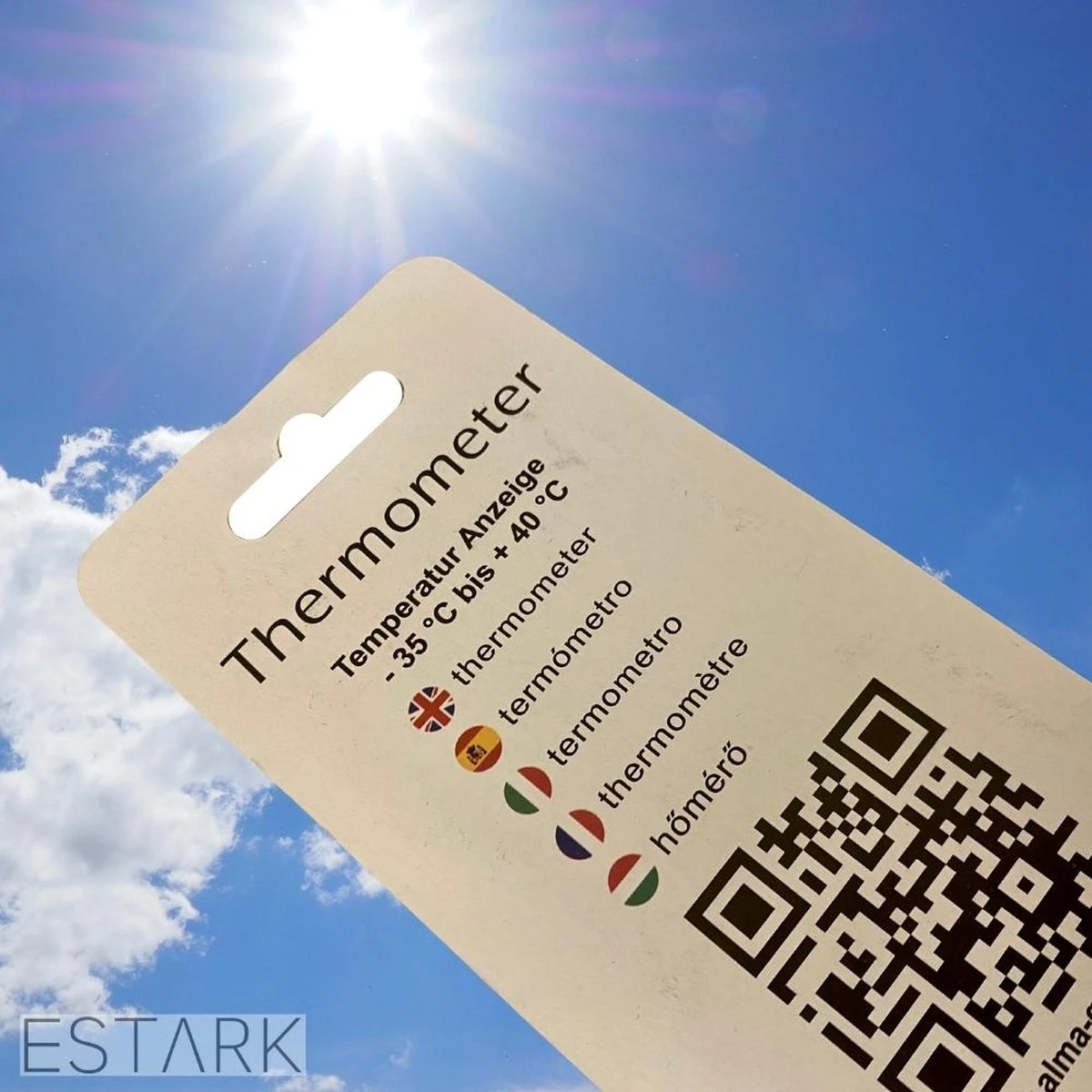 ESTARK® Thermometer - Buitenthermometer - Binnenthermometer - Metalen Binnen Buiten Thermometer - Wit - Thermometer Voor Aan Muur Gevel - Kwik - Draadloos - Min/Max - Muurthermometer - Kozijnthermometer - Temperatuurmeter - Thermometer Wit - Afbeelding 10