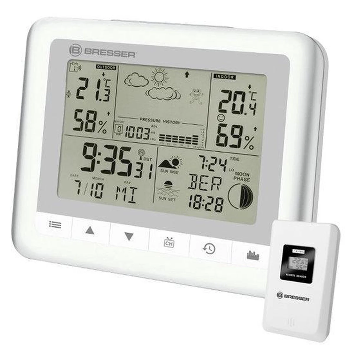 Bresser Weerstation - ClimaTrend WFS - Incl. Buitensensor - Wit