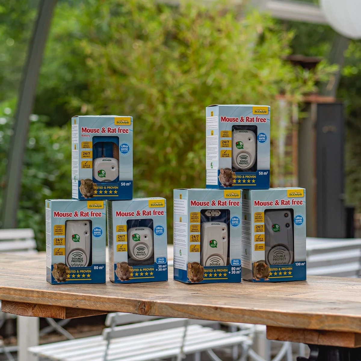 ECOstyle Mouse & Rat Free Tegen Muizen En Ratten - Ecologisch, Vriendelijk & Hyienisch - Veilig Voor Kinderen En Huisdieren - 30 + 30 M² - Voor 2 Kamers - Afbeelding 6
