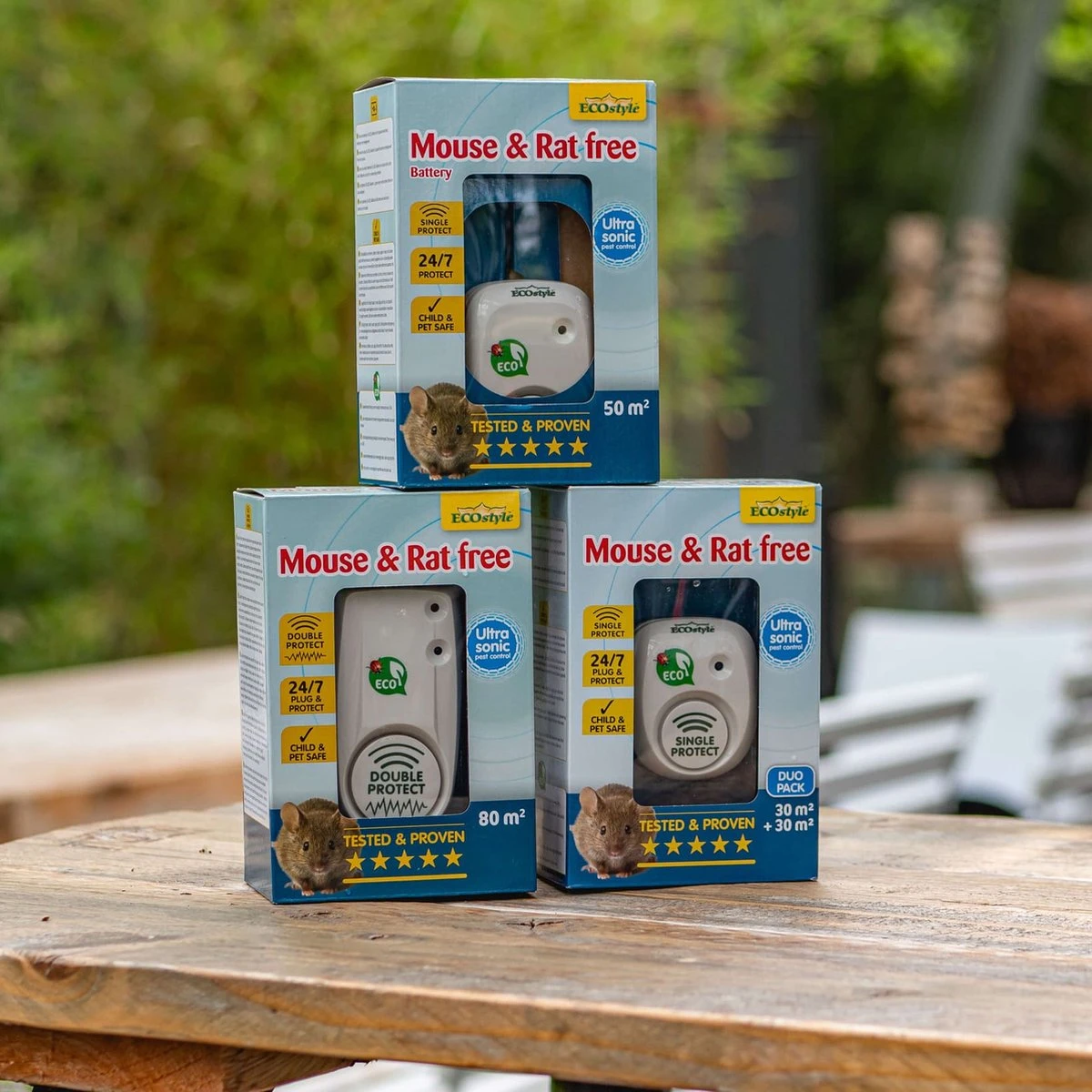 ECOstyle Mouse & Rat Free Tegen Muizen En Ratten - Ecologisch, Vriendelijk & Hyienisch - Veilig Voor Kinderen En Huisdieren - 30 + 30 M² - Voor 2 Kamers - Afbeelding 9