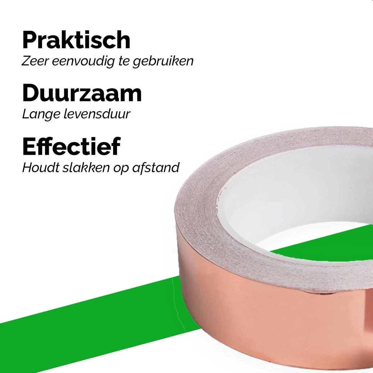 VerminBuster Slakken Kopertape 20 Meter - Anti Slakken Tape - Kopertape Tegen Slakken - Slakkenval - Alternatief Slakkenring - Afbeelding 2