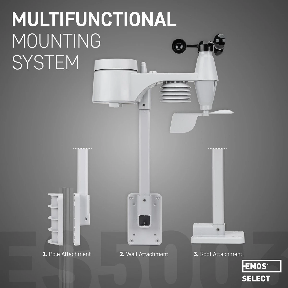 EMOS Weerstation Met Wind En Regenmeter, Draadloos Binnen- En Buitenweersysteem Met Kleurendisplay, Bewaakt Temperatuur, Luchtdruk, Luchtvochtigheid, Comfort & Hitte-index, 12-24 Uursvoorspelling - Afbeelding 4