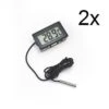 Merkloos 2x Thermometer Digitaal