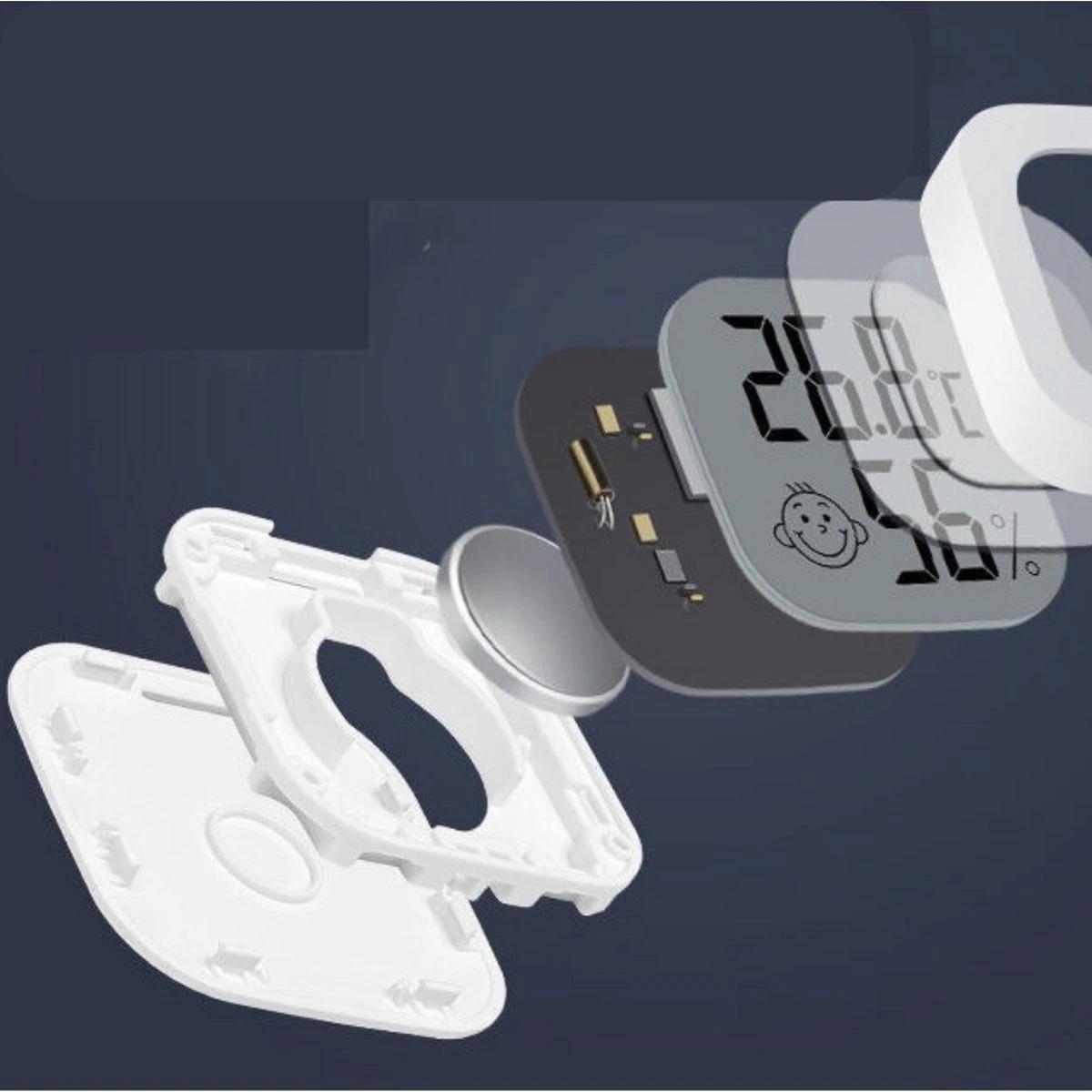 Merkloos Kamerthermometer INCL Batterij En Plakstrip - Afbeelding 4