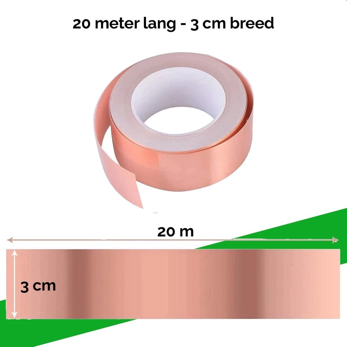 VerminBuster Slakken Kopertape 20 Meter - Anti Slakken Tape - Kopertape Tegen Slakken - Slakkenval - Alternatief Slakkenring - Afbeelding 4