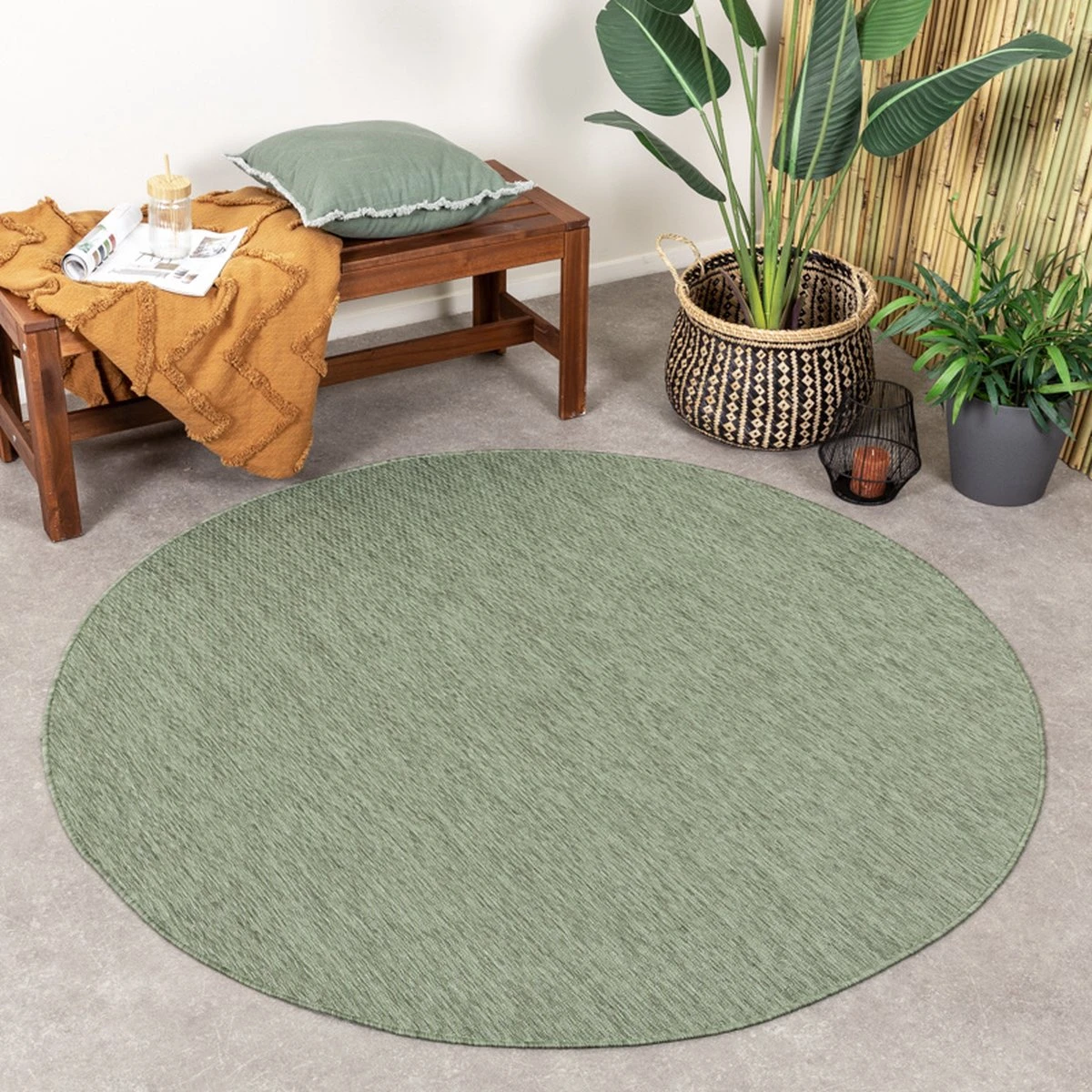 Rond Buitenkleed - Costa Groen Ø 160cm - Afbeelding 7