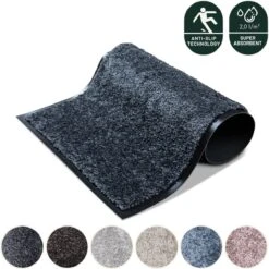 Deurmat Studio M - OPTICLEAN - Droogloopmat Binnen - 40X60 Cm - Grijs - Verschillende Afmetingen En Kleuren
