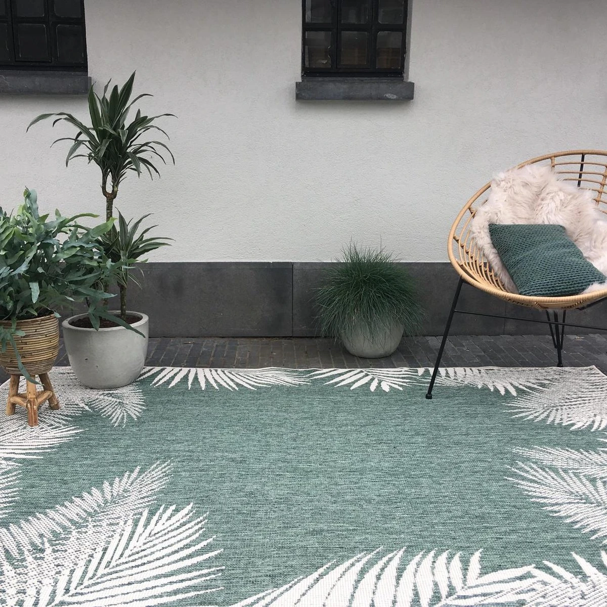 Buiten Vloerkleed Leaf - Groen - Dubbelzijdig - EVA Interior - Polypropyleen - 200 X 290 Cm - (L) - Afbeelding 8