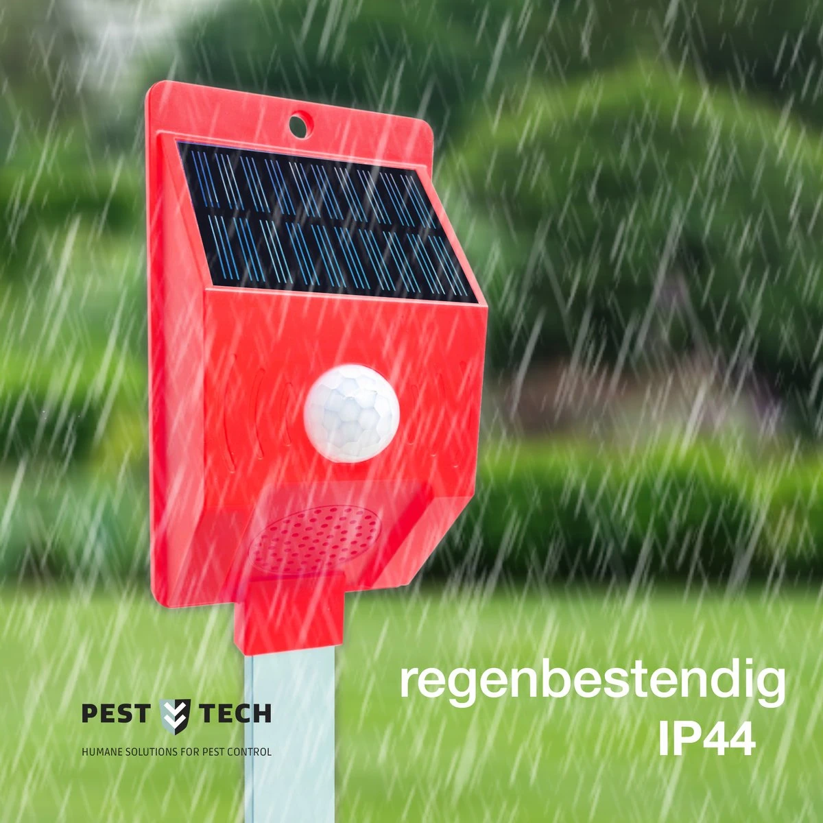 Pest-Tech™ PT-219 | Ultrasone Kattenverjager Op Zonneenergie | Kattenschrik | Marterverjager | Dierenverjager | Kattenafweermiddel | Ongedierte Verjager - Met USB Oplaadkabel - Afbeelding 3