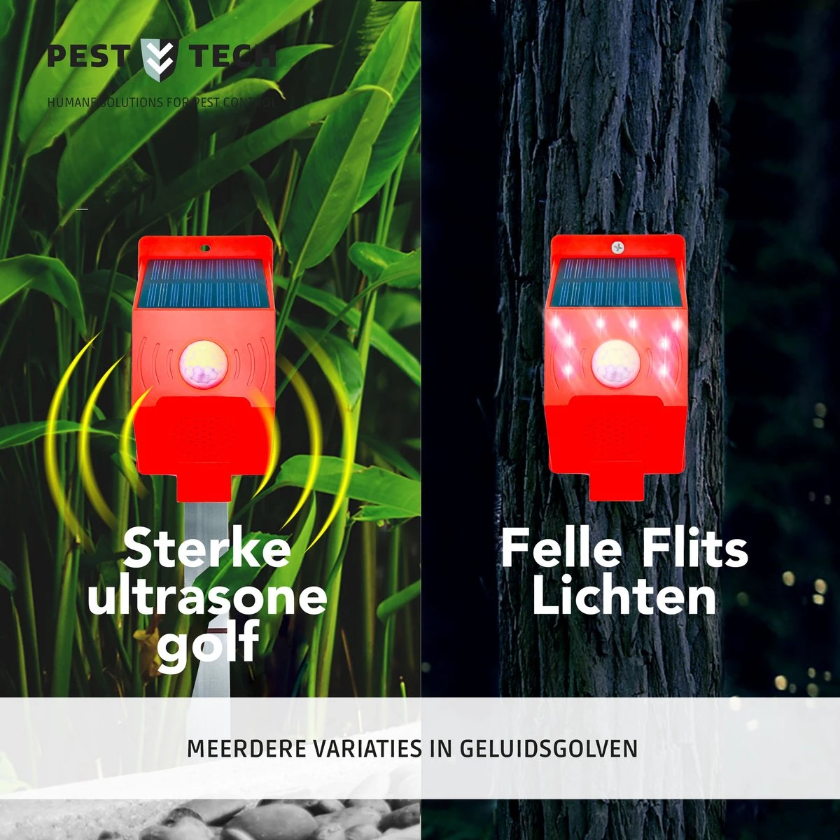 Pest-Tech™ PT-219 | Ultrasone Kattenverjager Op Zonneenergie | Kattenschrik | Marterverjager | Dierenverjager | Kattenafweermiddel | Ongedierte Verjager - Met USB Oplaadkabel - Afbeelding 9