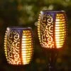 TIGIOO Solar Tuinverlichting - XL Tuinlamp Lantaarn Buitenverlichting Op Zonne Energie - Tuinlamp 2 PACK