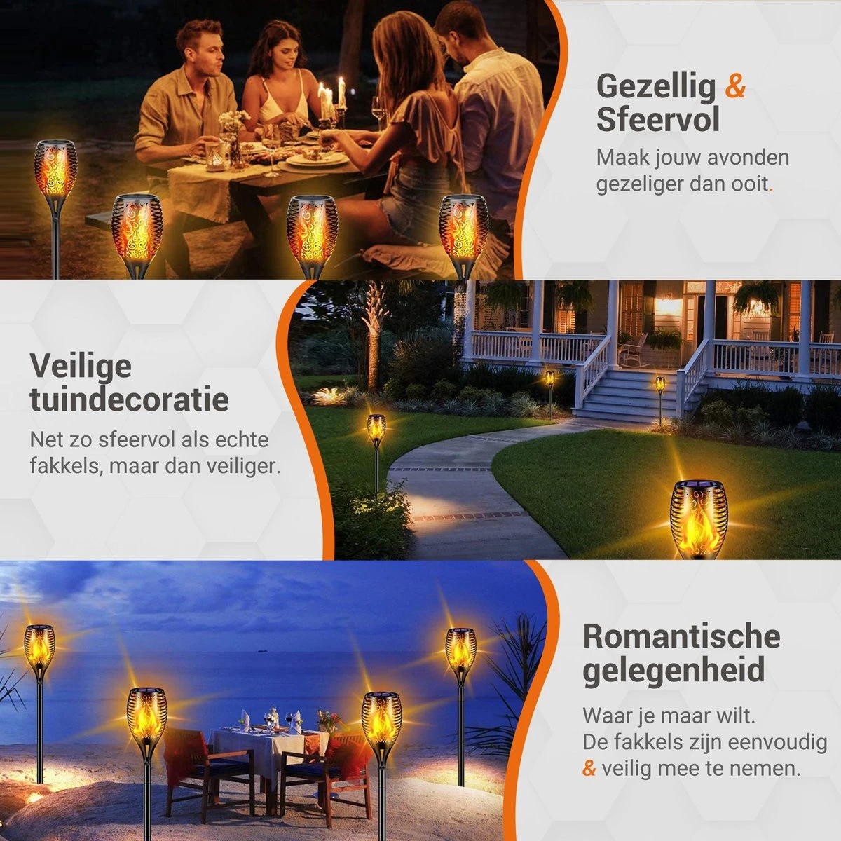 TIGIOO Solar Tuinverlichting - XL Tuinlamp Lantaarn Buitenverlichting Op Zonne Energie - Tuinlamp 2 PACK - Afbeelding 4