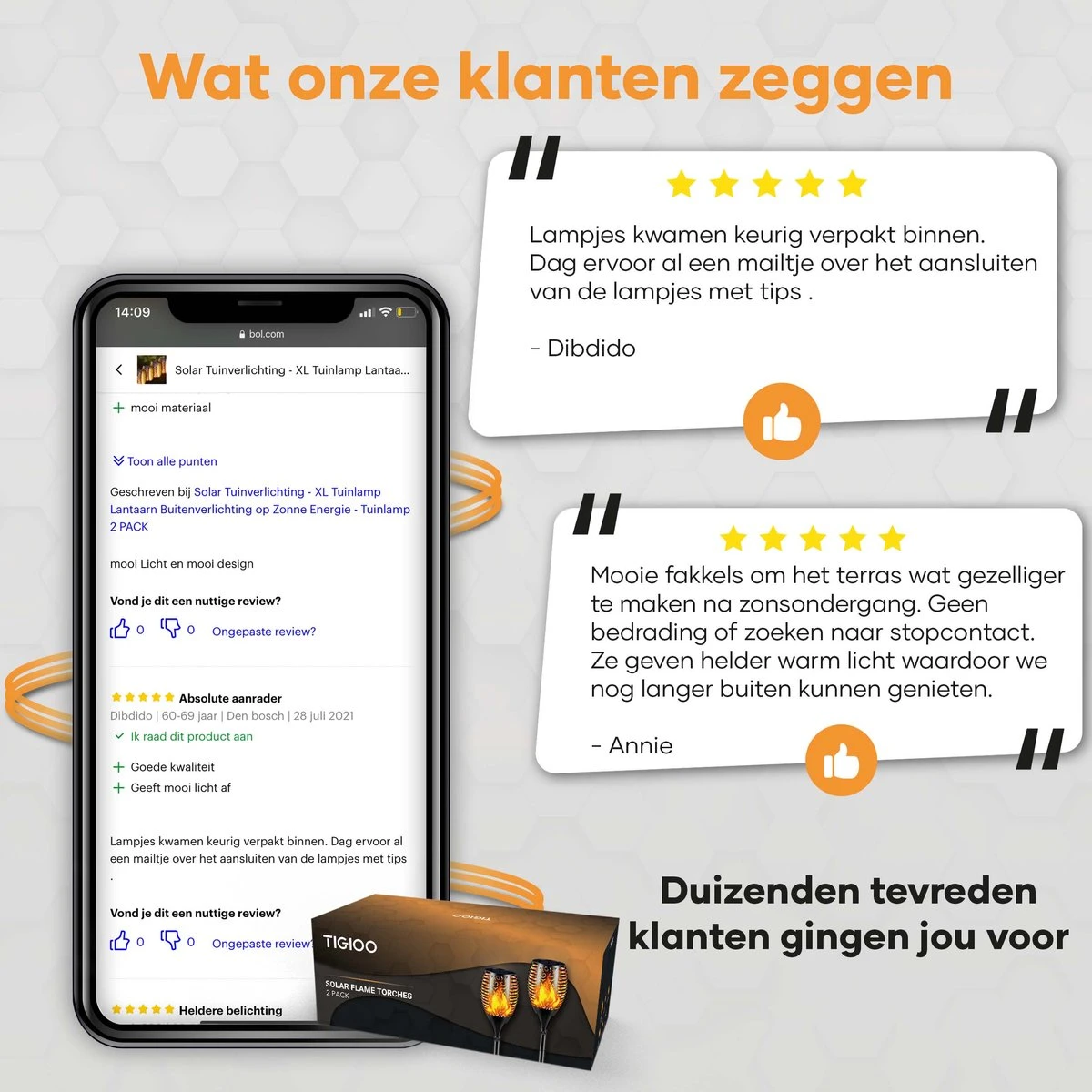 TIGIOO Solar Tuinverlichting - XL Tuinlamp Lantaarn Buitenverlichting Op Zonne Energie - Tuinlamp 2 PACK - Afbeelding 7