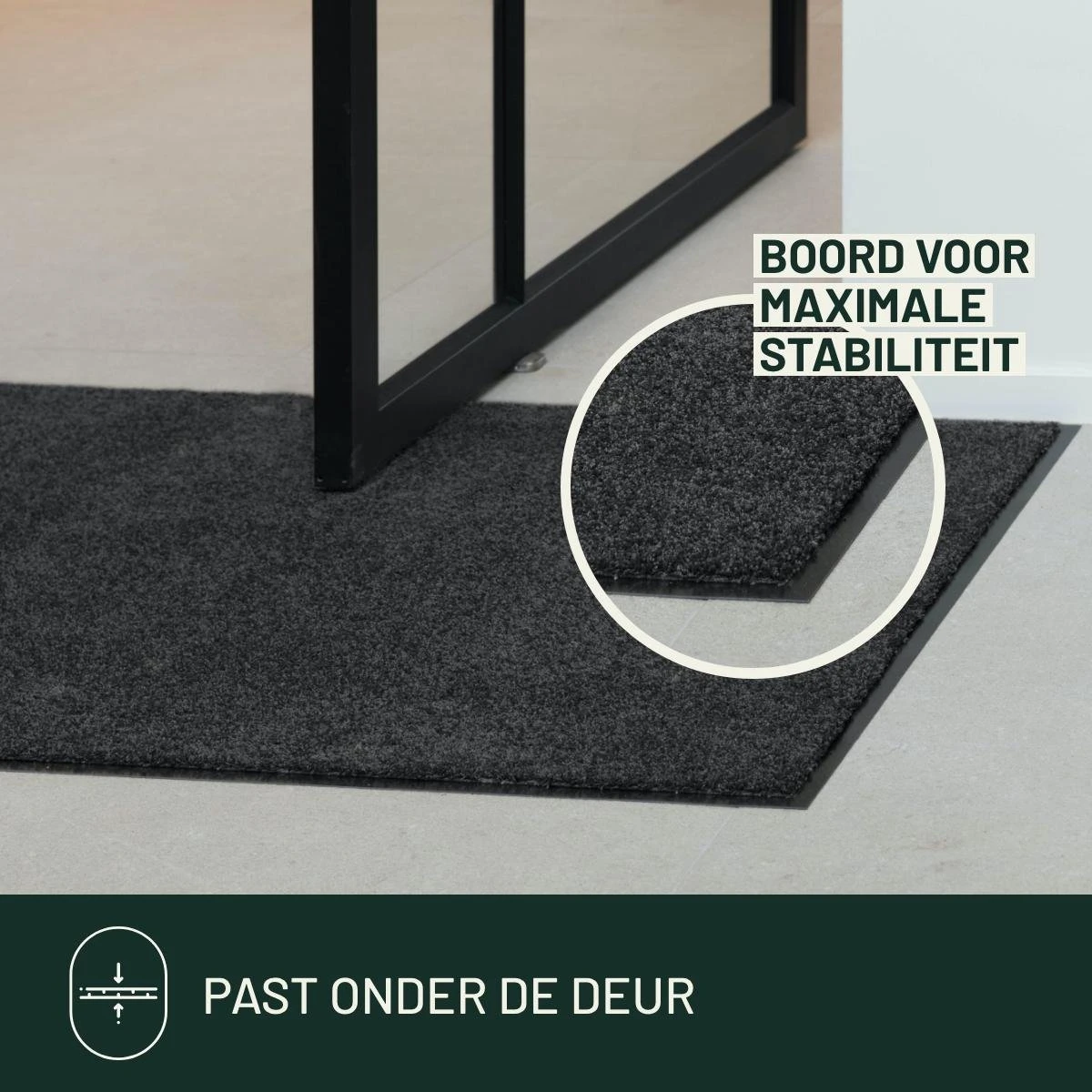 Deurmat Studio M - OPTICLEAN - Droogloopmat Binnen - 60X80 Cm - Grijs - Verschillende Afmetingen En Kleuren - Afbeelding 2