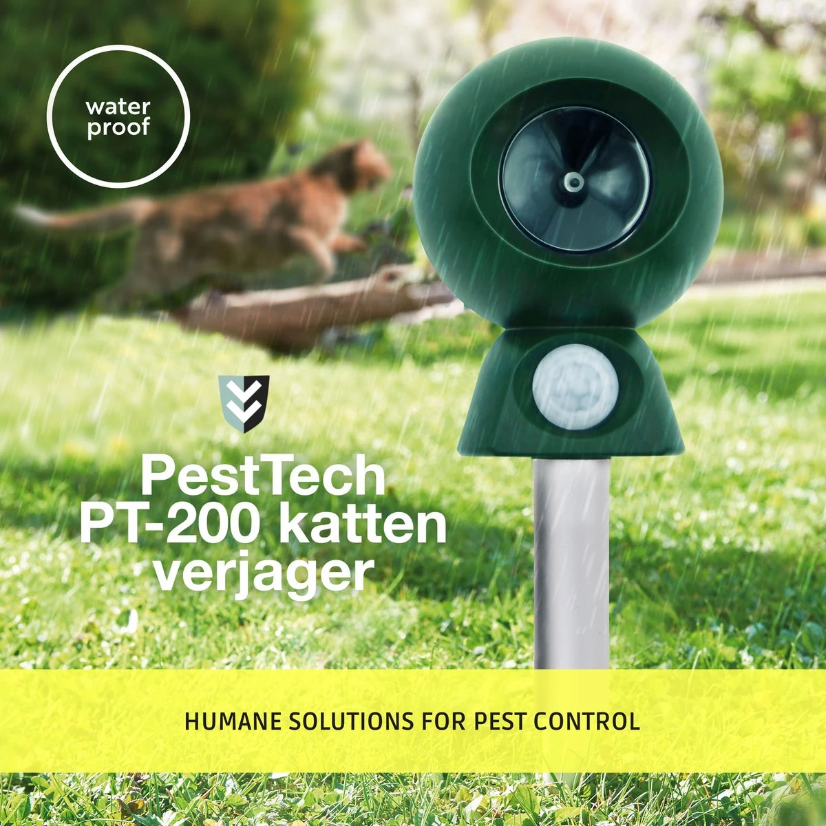 Pest Tech - PT-200 - Kattenverjager - Ultrasone Kattenverjager - Kattenschrik - Zonneenergie - Marterverjager -Zonder Solar Paneel - *Zonder Batterijen Inclusief - Afbeelding 3