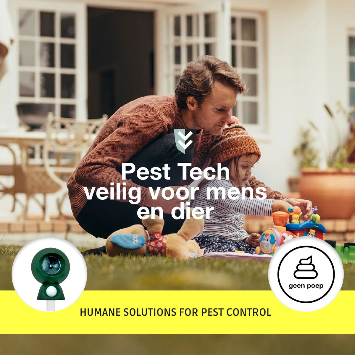 Pest Tech - PT-200 - Kattenverjager - Ultrasone Kattenverjager - Kattenschrik - Zonneenergie - Marterverjager -Zonder Solar Paneel - *Zonder Batterijen Inclusief - Afbeelding 4