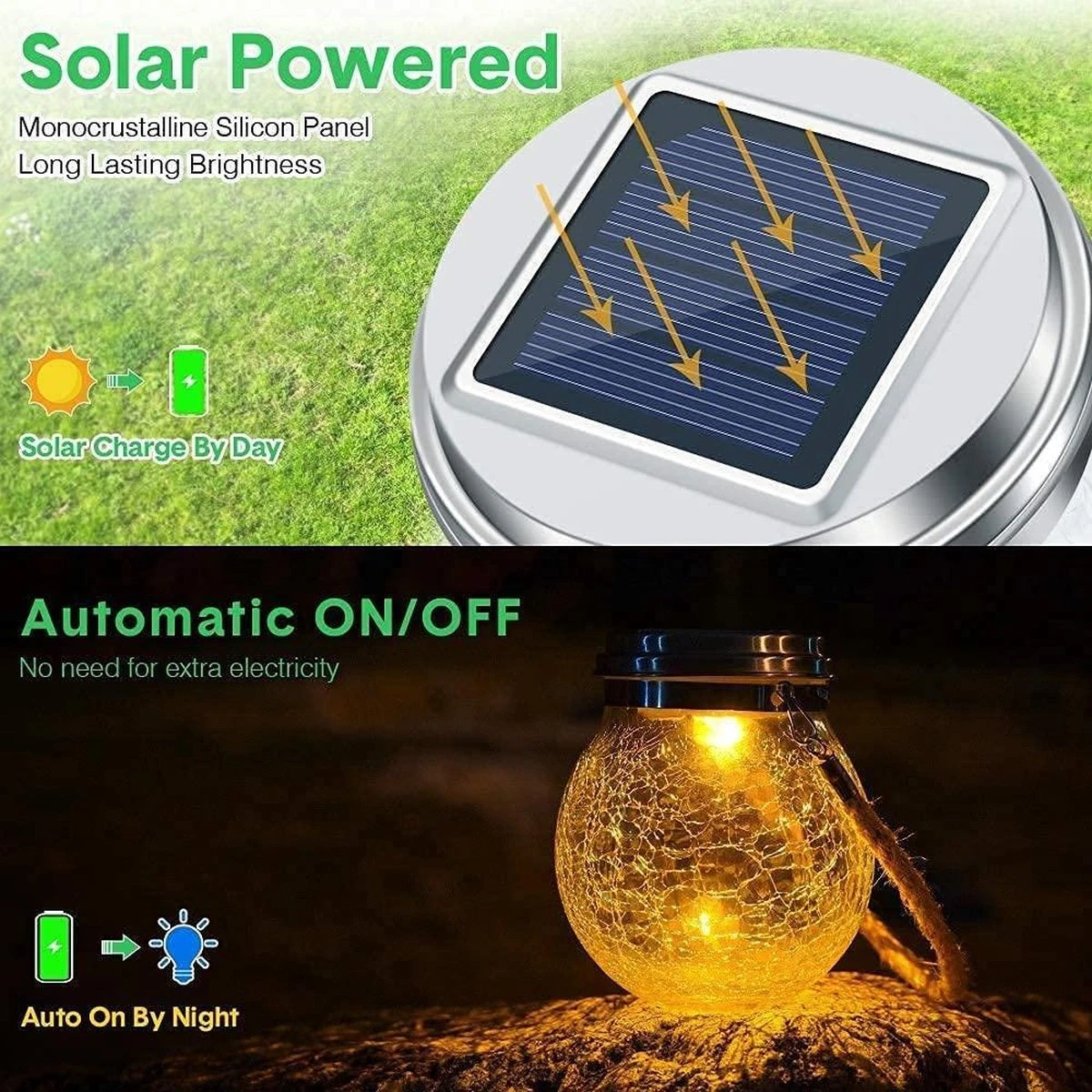 Merkloos Tuinverlichting Op Zonne - Solar Tuinverlichting Op Zonneenergie - Afbeelding 7