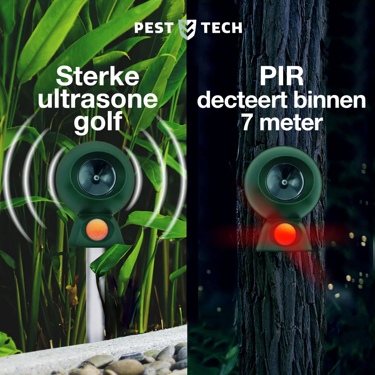 Pest Tech - PT-200 - Kattenverjager - Ultrasone Kattenverjager - Kattenschrik - Zonneenergie - Marterverjager -Zonder Solar Paneel - *Zonder Batterijen Inclusief - Afbeelding 5