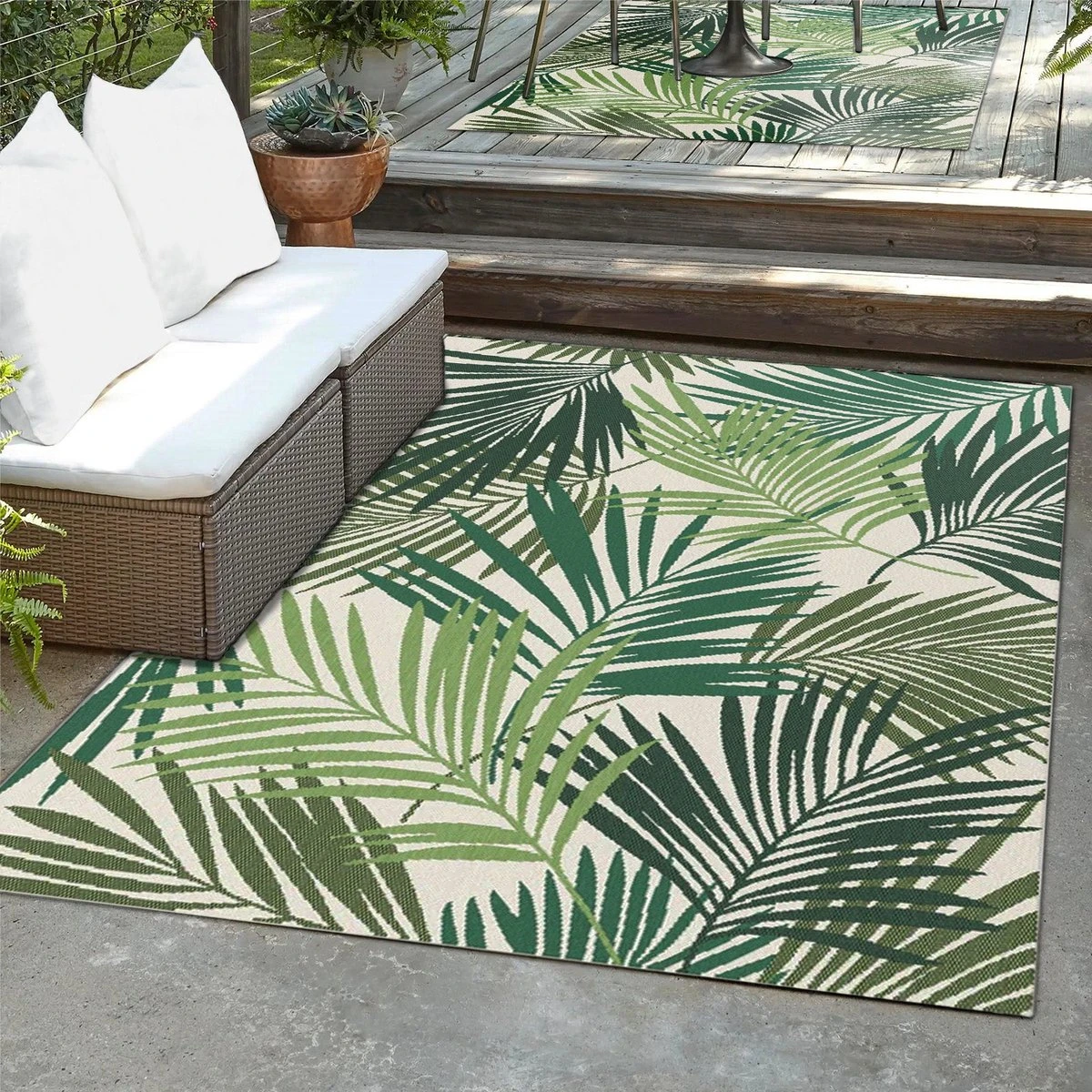 Karat Buitenkleed - Tuintapijt - Vloerkleed - Palm - Jungle - 120 X 170 Cm - Afbeelding 4
