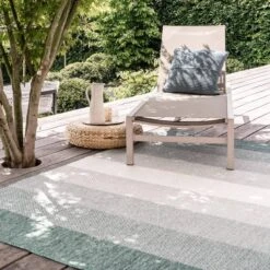 Buiten Vloerkleed Boa - Groen/Wit - Dubbelzijdig - EVA Interior - Polypropyleen - 200 X 290 Cm - (L)