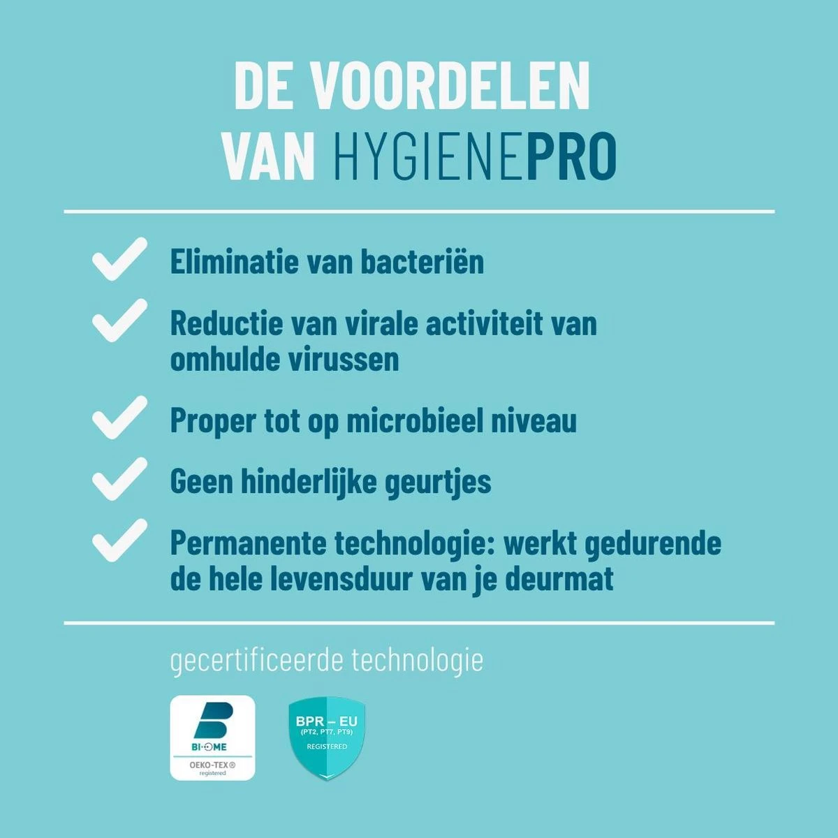 Virusreducerende Deurmat Studio M - HYGIENE PRO - Droogloopmat Binnen - 90X150 Cm - Zwart - Verschillende Afmetingen - Afbeelding 2