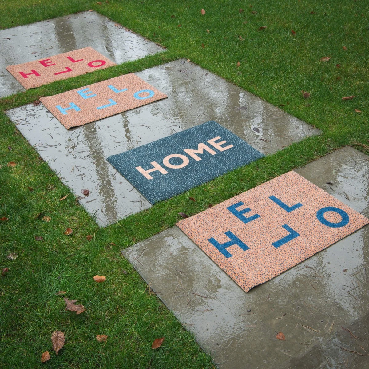 Antislip Deurmat Binnen Studio M - OPTIBRUSH - Droogloopmat Binnen - 55X80 Cm - Oranje Met Stippels - Optimale Buitenmat/Deurmat Buiten - Droogloopmat Buiten - Mat Voordeur - Inloopmat - Afbeelding 2