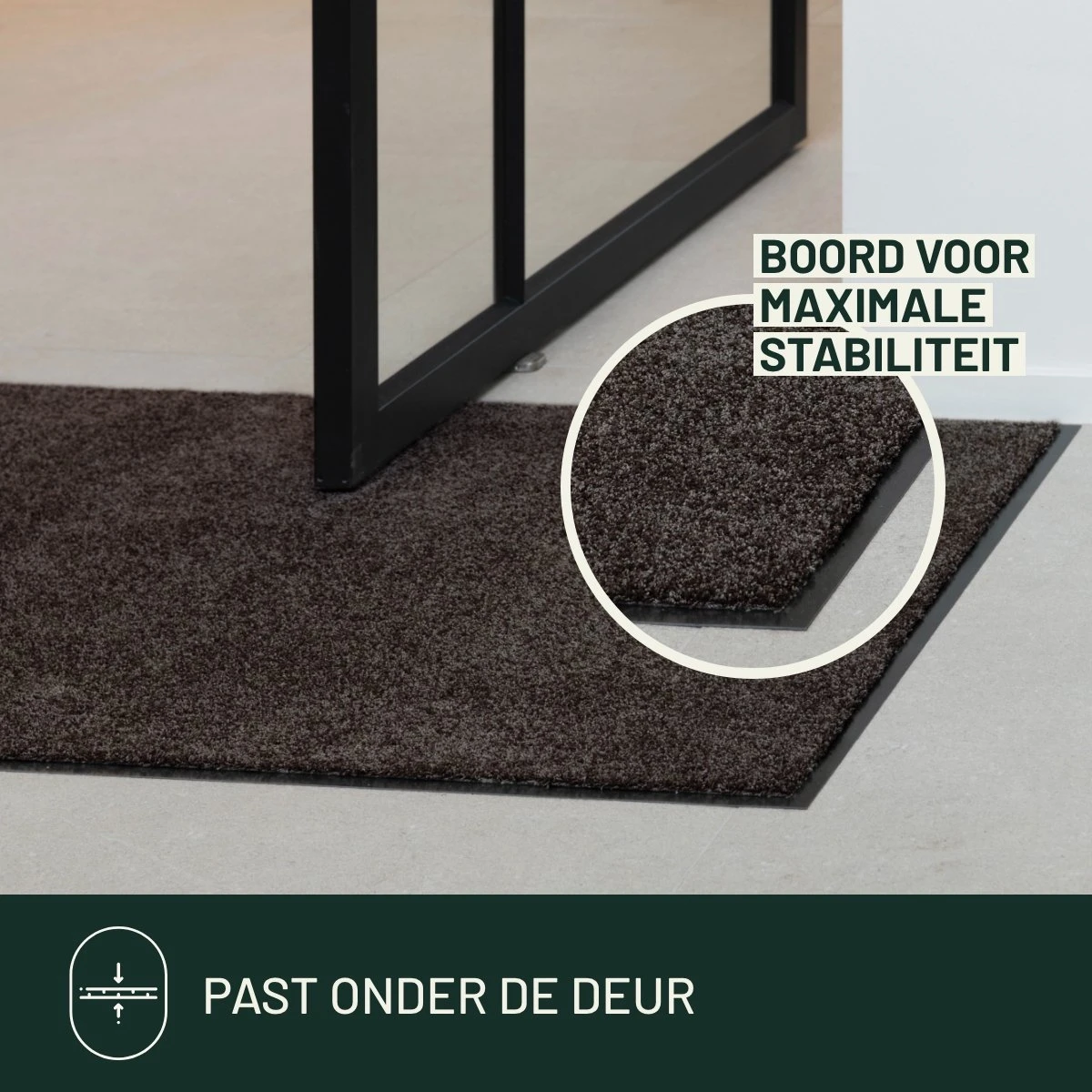 Deurmat Studio M - OPTICLEAN - Droogloopmat Binnen - 60X80 Cm - Bruin - Verschillende Afmetingen En Kleuren - Afbeelding 4