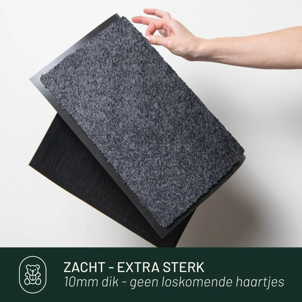 Deurmatten Set 2 Stuks Studio M - CLASSIC PRO - Deurmat Binnen 60x80 Cm - DONKERGRIJS/ANTRACIET - Schoonloopmat - Antislip Deurmat - Droogloopmat Binnen - Afbeelding 10