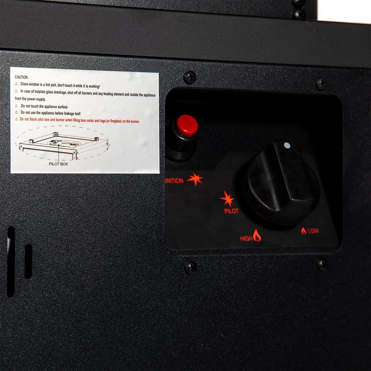 Terrasheater - Patio - H 139 X 47 X 47 CM - 8000 W - Propaan - Incl. Lavablokken - Promoline - Afbeelding 6