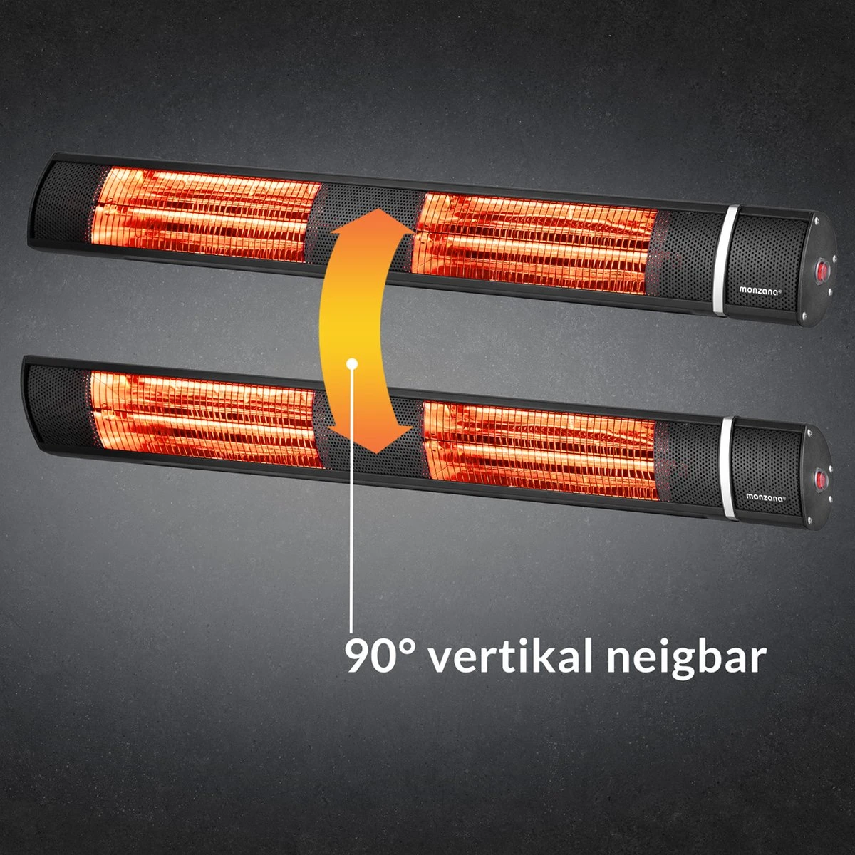 Monzana Infraroodstraler 3000W - 3 Standen Afstandsbediening - Zwart - Afbeelding 14