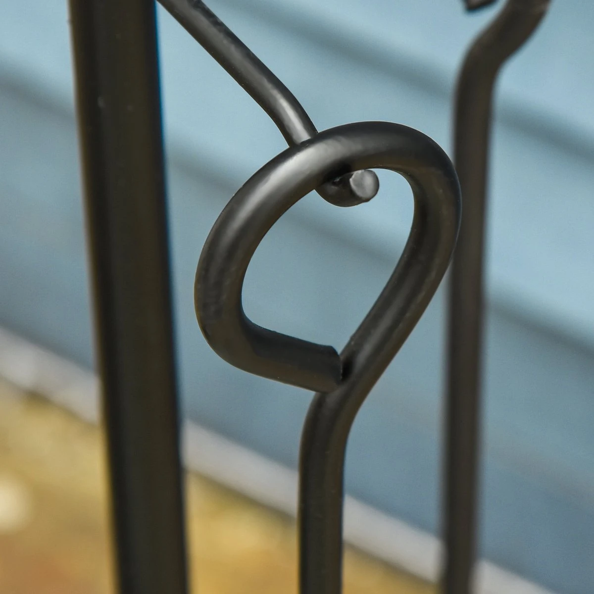 Outsunny Haardset 5-delige Haardset, Bestaande Uit Borstel, Schep, Tang, Pook En Houder 842-201 - Afbeelding 6