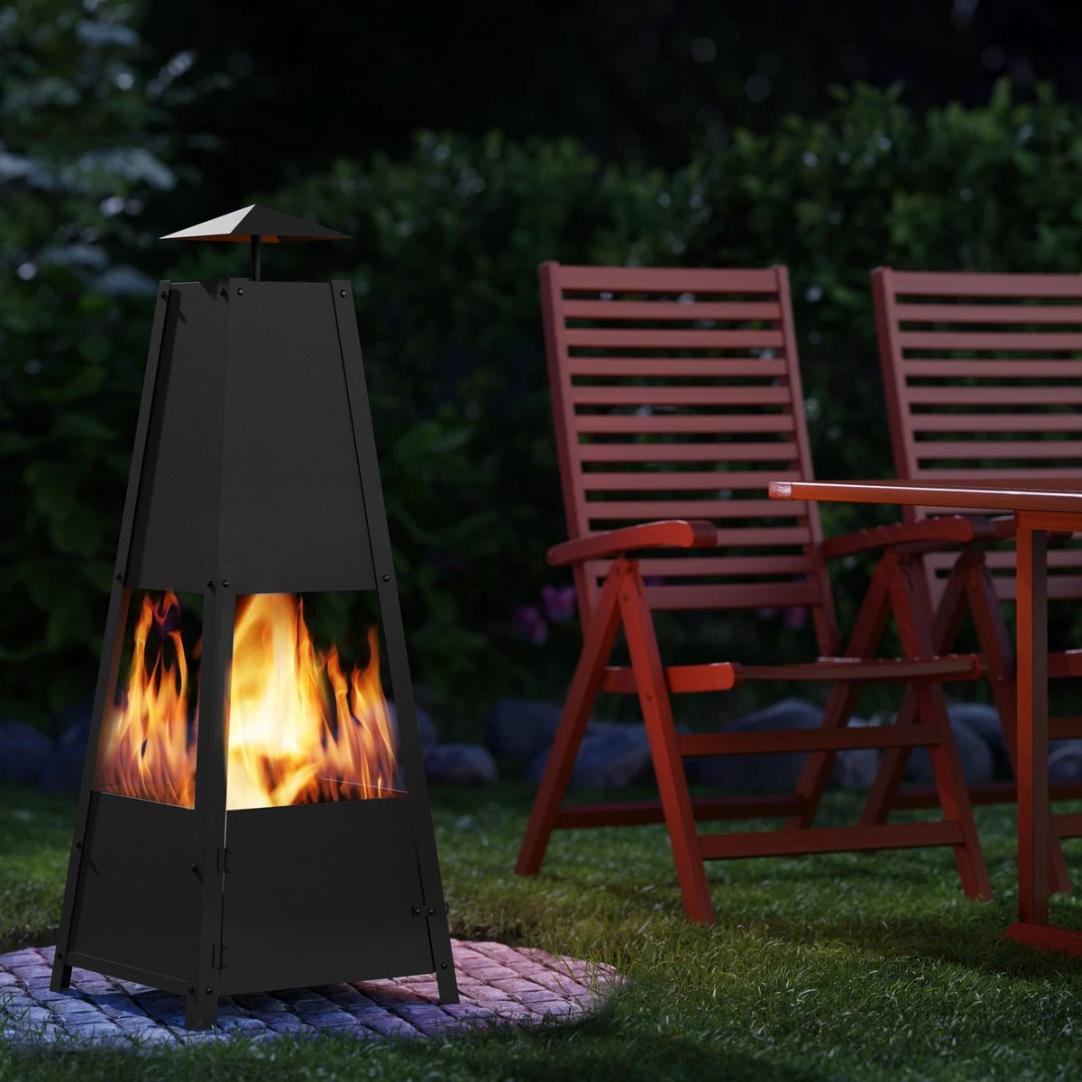 Gardebruk Pyramide Buitenhaard - 100 Cm - Zwart - Afbeelding 5