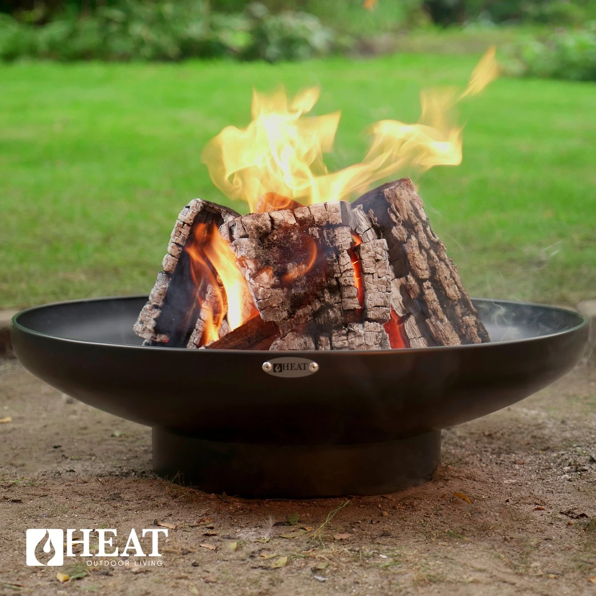 HEAT Outdoor Living - Vuurschaal Classic Ø 60 Cm Zwart - Staal - Vuurkorf - Vuurschaal BBQ - Vuurschaal Voor Buiten - Terraskachel - Tuinkachel Terrashaard - Vuurkorf Voor Buiten - Vuurkorf BBQ - Vuurton - Terraskachel - 60x60x16 Cm - Afbeelding 4