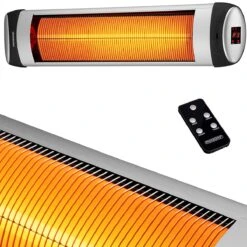 Monzana Infraroodstraler 2500W - 3 Verwarmingsniveaus - Zilver