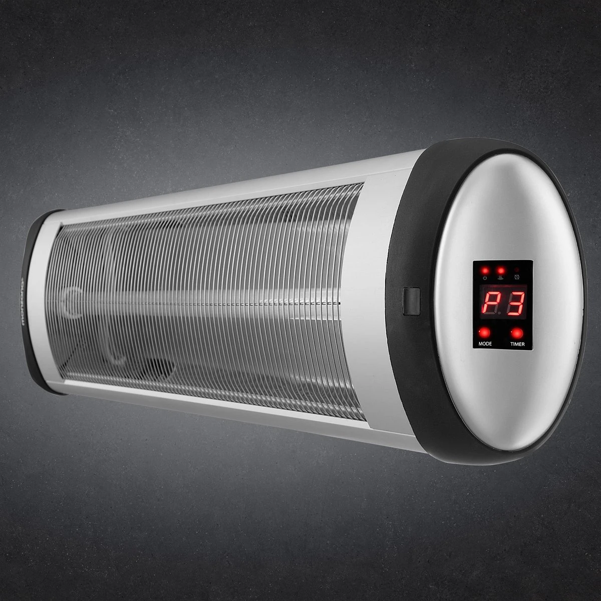 Monzana Infraroodstraler 2500W - 3 Verwarmingsniveaus - Zilver - Afbeelding 2