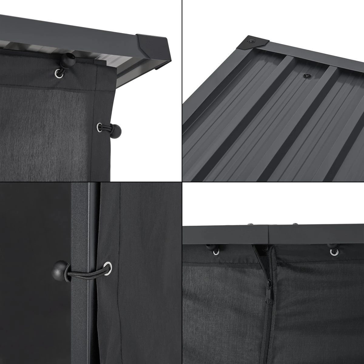 Brandhout Rek Houtopslag Yakutat 185x180x70 Cm Zwart - Afbeelding 6