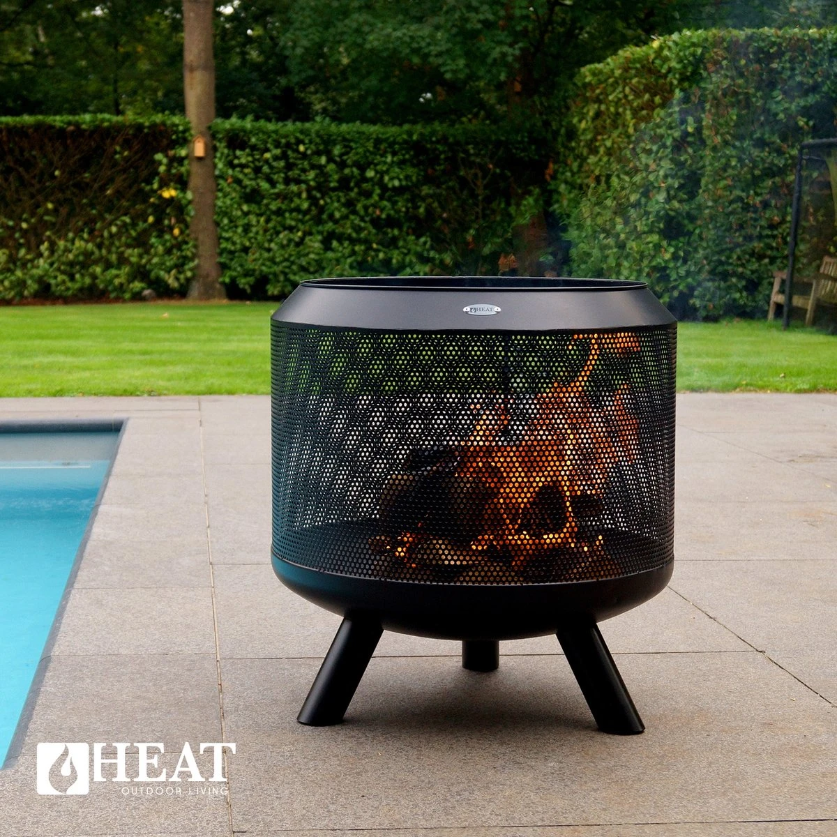 HEAT Outdoor Living - Trommelpot Incl. Grillrooster - Vuurkorf - Staal - Terrashaard - Vuurkorf Voor Buiten - Vuurton - Vuurhaard - Afbeelding 2