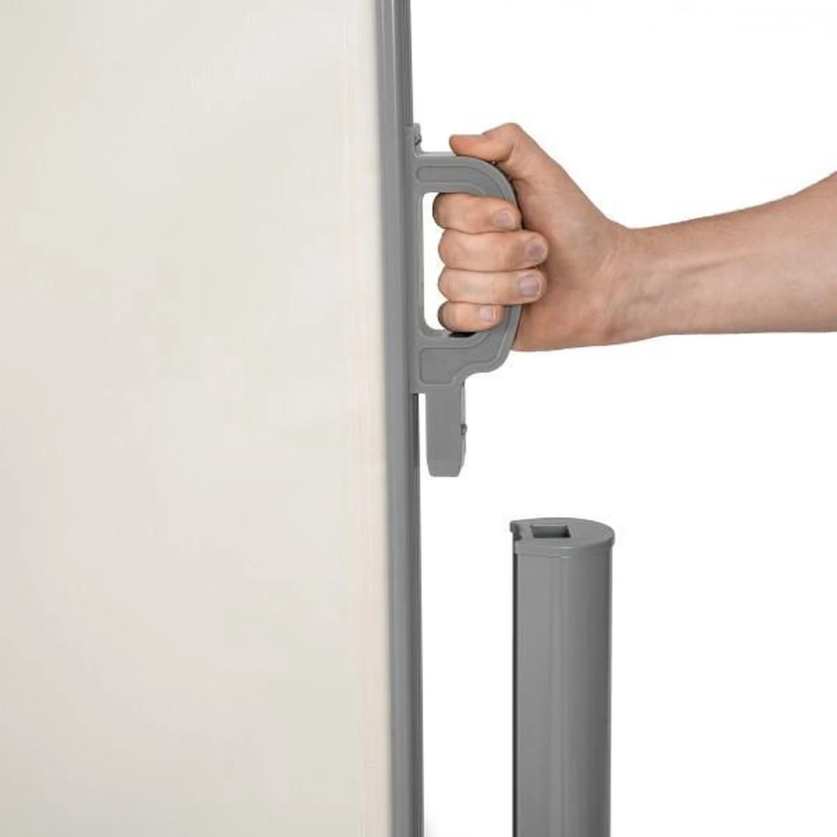 Tectake - Uitschuifbaar Aluminium Windscherm Tuinscherm 180 X 300 Cm Beige 401529 - Afbeelding 4