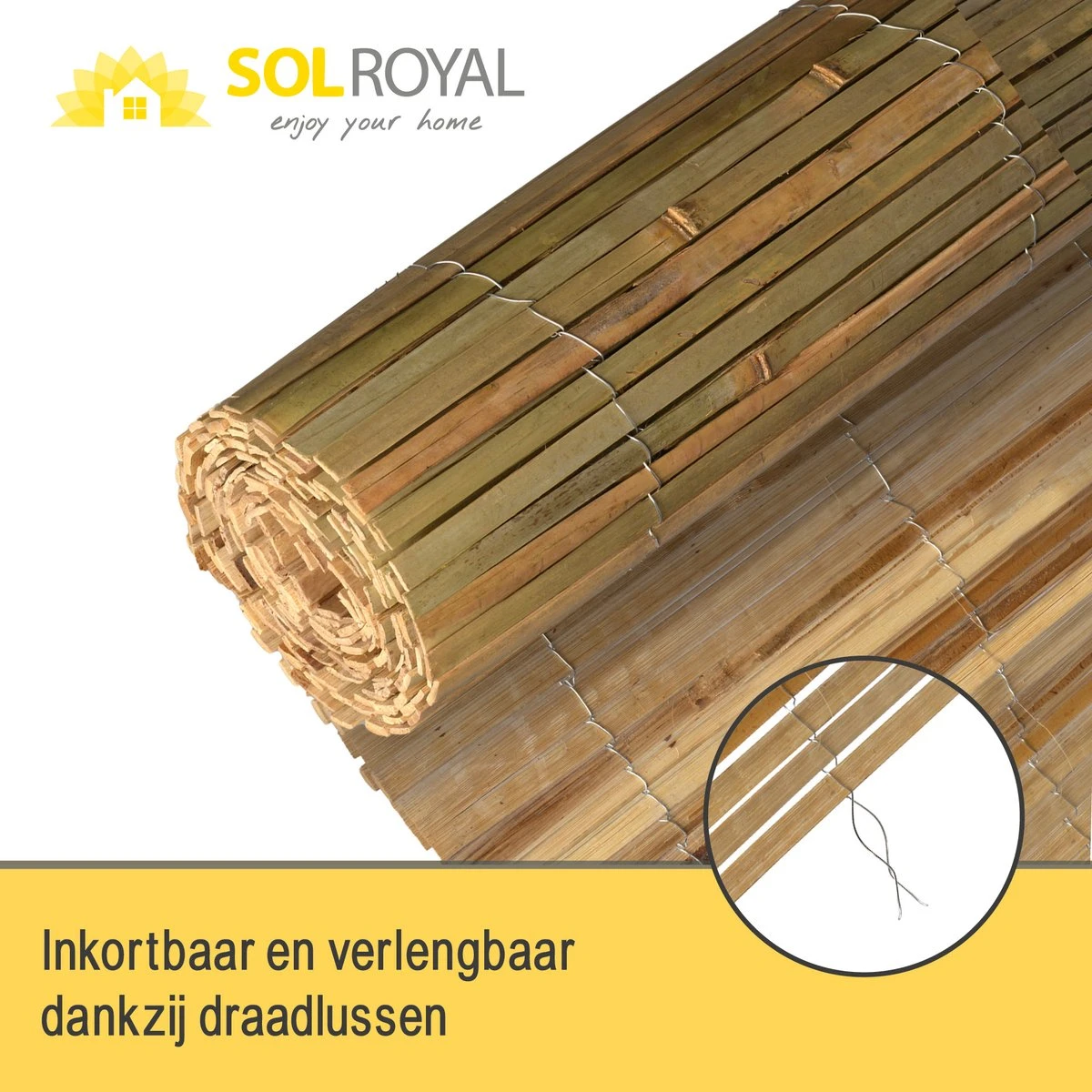 Sol Royal B89 – Premium Bamboemat 160x300cm – FSC® Balkonscherm Bamboe – Tuinscherm - Afbeelding 3