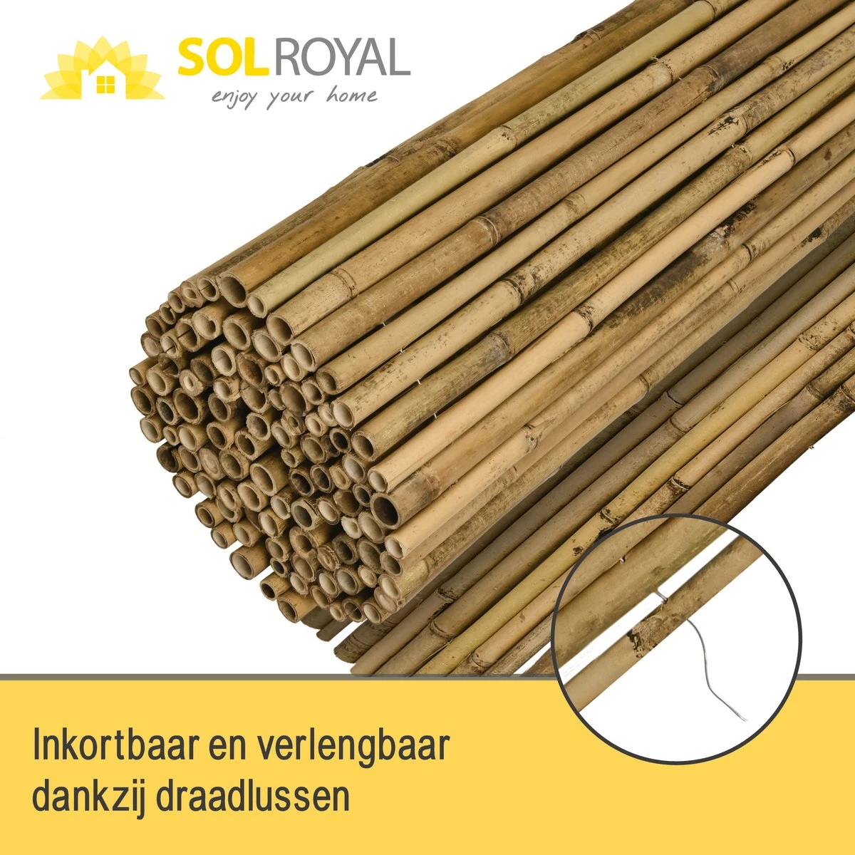 Sol Royal Solvision B38 – Balkonscherm Bamboe 120x250cm – Bamboe Balkondoek FSC® - Afbeelding 4