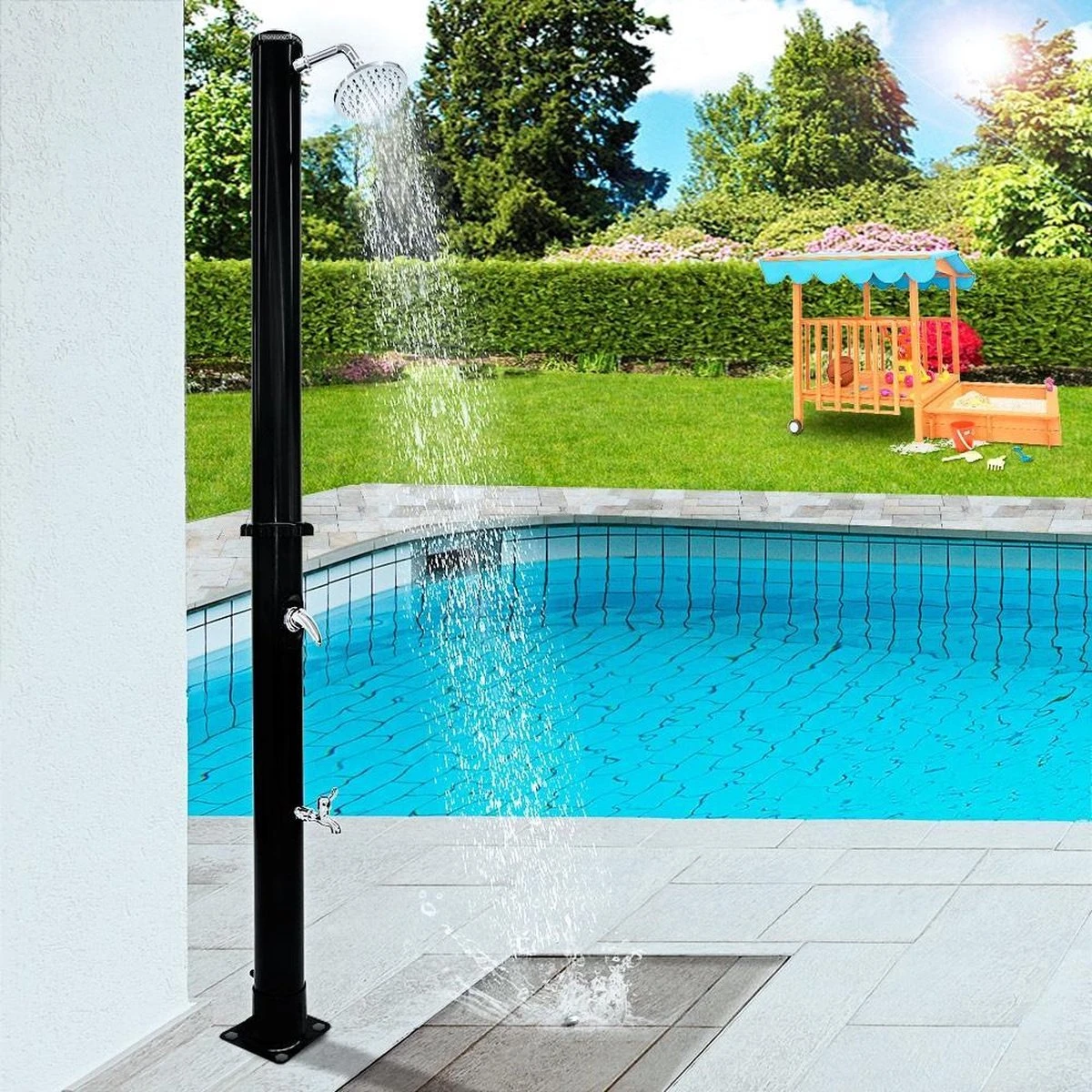 Merkloos Monzana Buitendouche/ Tuindouche - Warm Water Uit Zonne-energie 215cm - Afbeelding 2