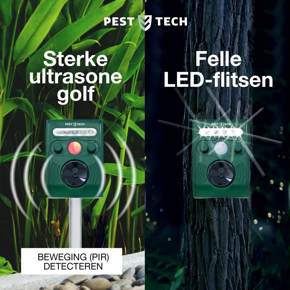 Pest-Tech PT-221 | Ultrasone Kattenverjager Op Zonneenergie | Kattenschrik | Marterverjager | Dierenverjager | Kattenafweermiddel | Ongedierte Verjager - Met USB Oplaadkabel - Afbeelding 7