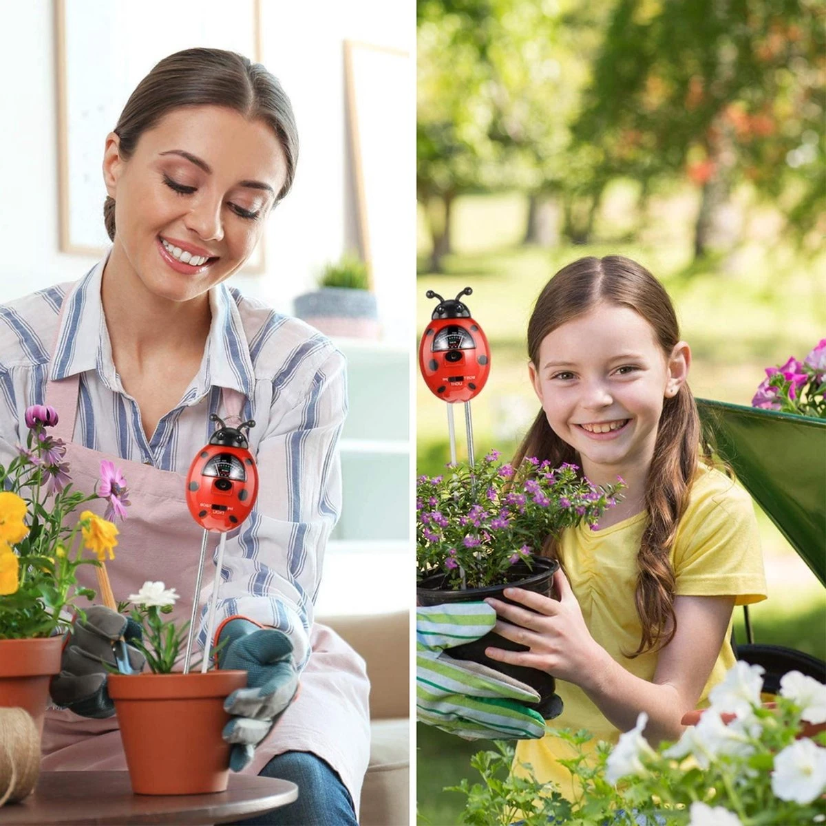 Vochtmeter Planten - 3 In 1 - Vochtigheidsmeter - PH En Lichtmeter - Hygrometer - Binnen En Buiten Grondmeter - Lieveheersbeestje - Afbeelding 5