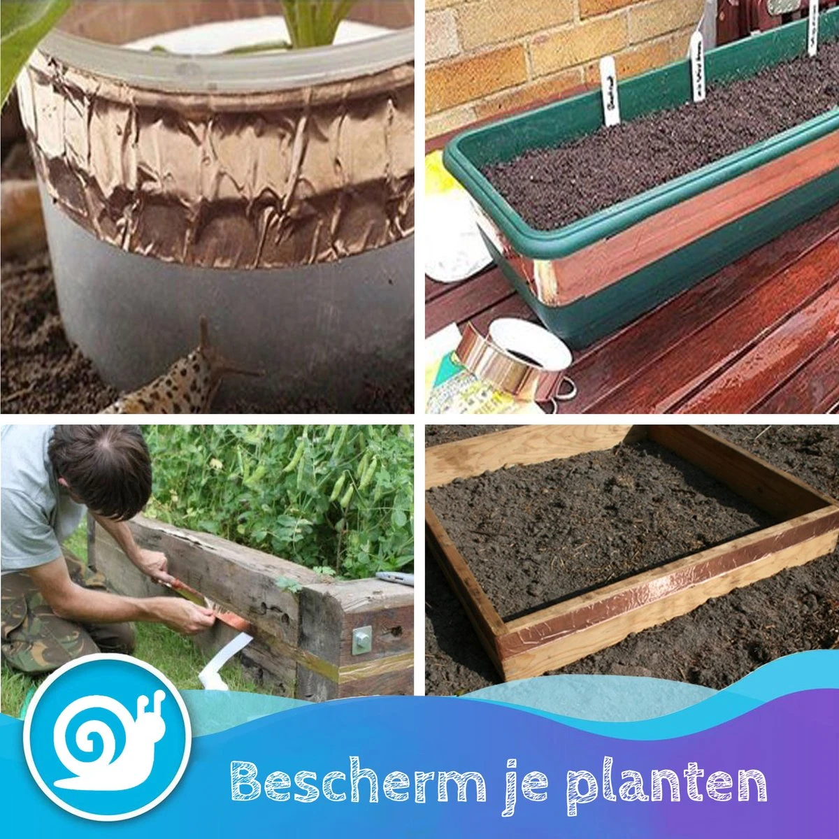 Summer Spark Kopertape Anti Slakken 10 Meter - Anti Slakken Tape - Kopertape Tegen Slakken - Slakkenval - Alternatief Op Slakkenkorrels - Afbeelding 4