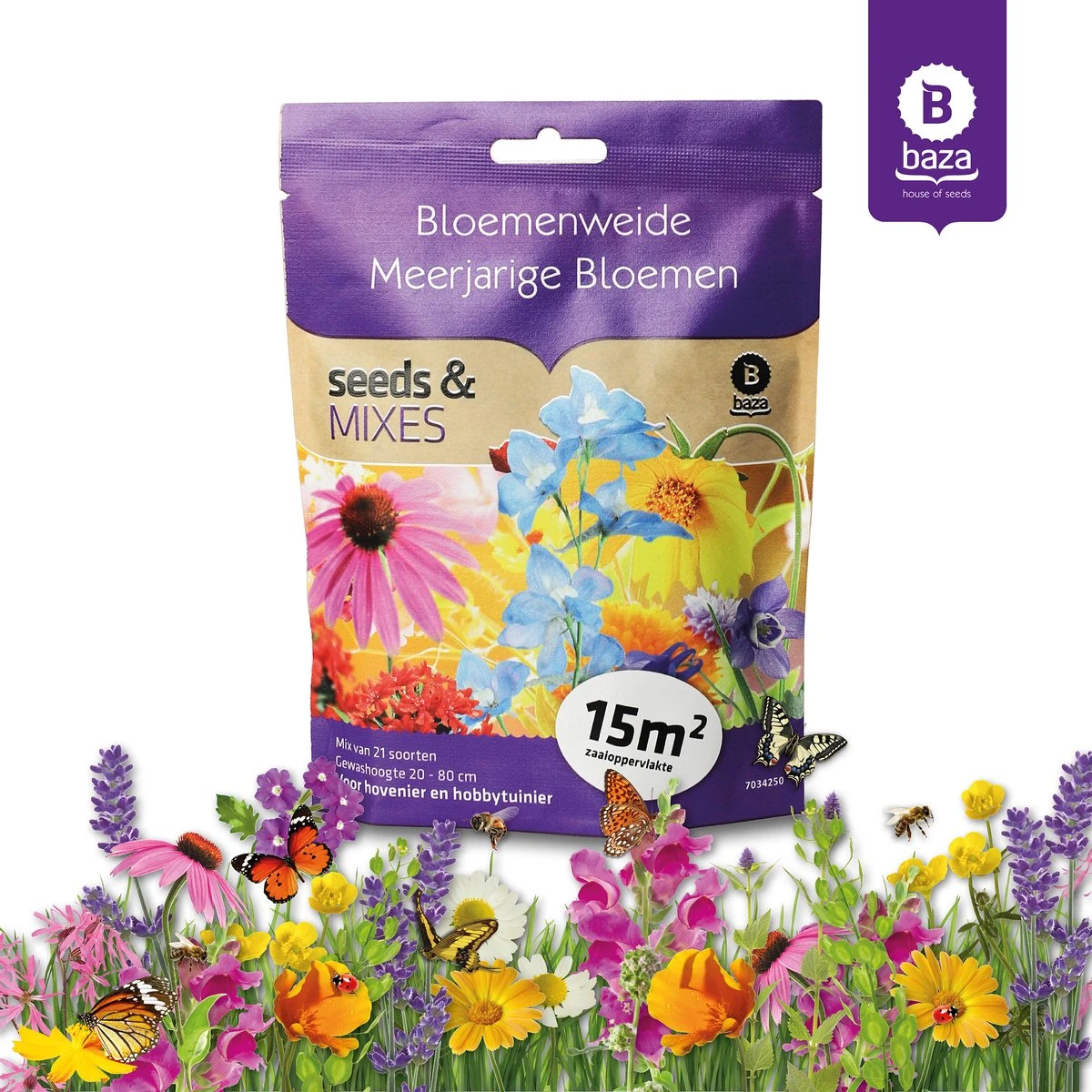 Seeds & Mixes Bloemenweide Zaden Meerjarig En Wilde Bloemen 2 Stuks - Afbeelding 5