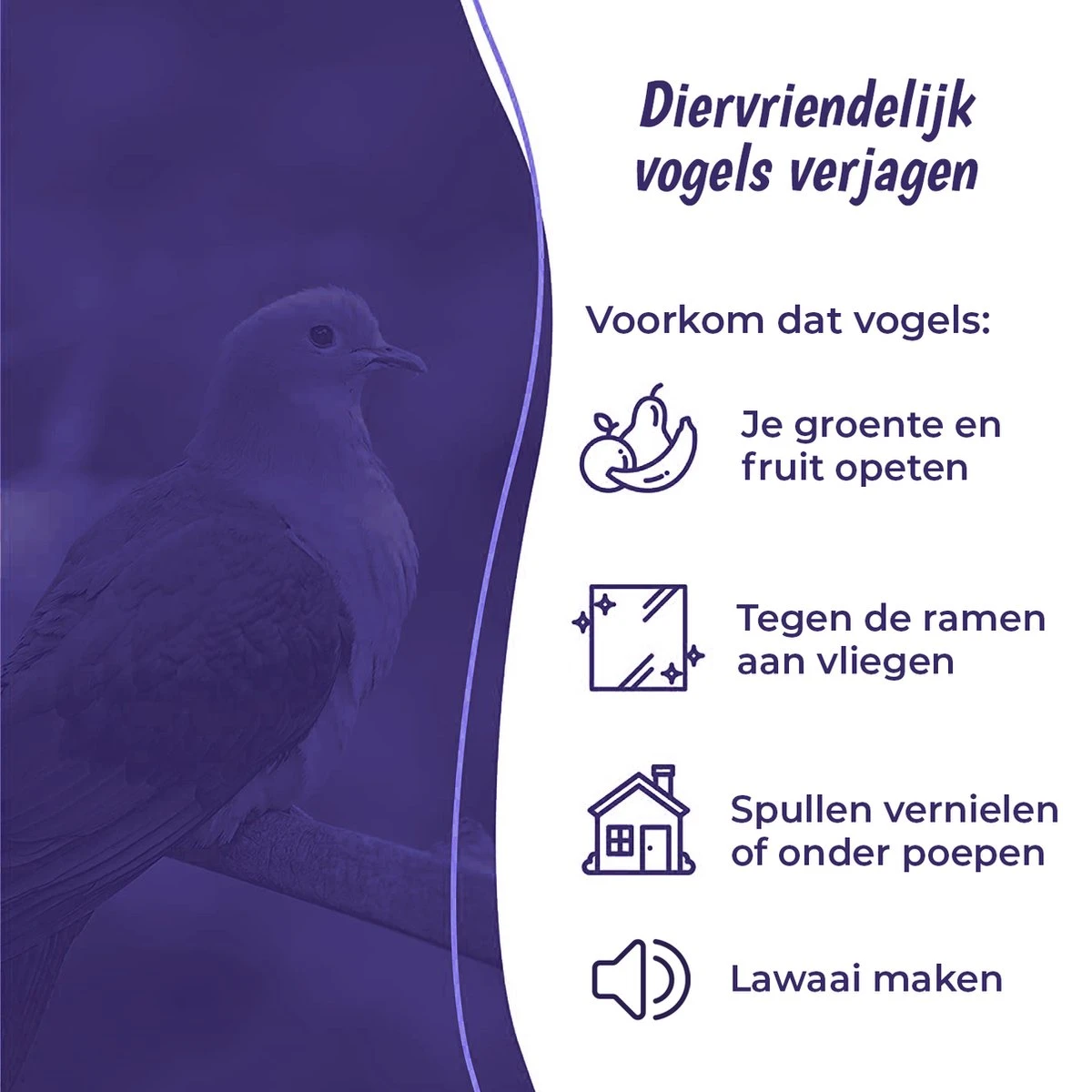 Merkloos Duivenverjager - Vogelverjager - Duivenwering - Vogelverschrikker - Geluid Door Beweging - Reiger - Kraai - Holografisch Duiven Lint - Reigerverschrikker - Alternatief Voor Duivenpinnen Of Vogelnet - Diervriendelijk - 80m Tape - Afbeelding 3