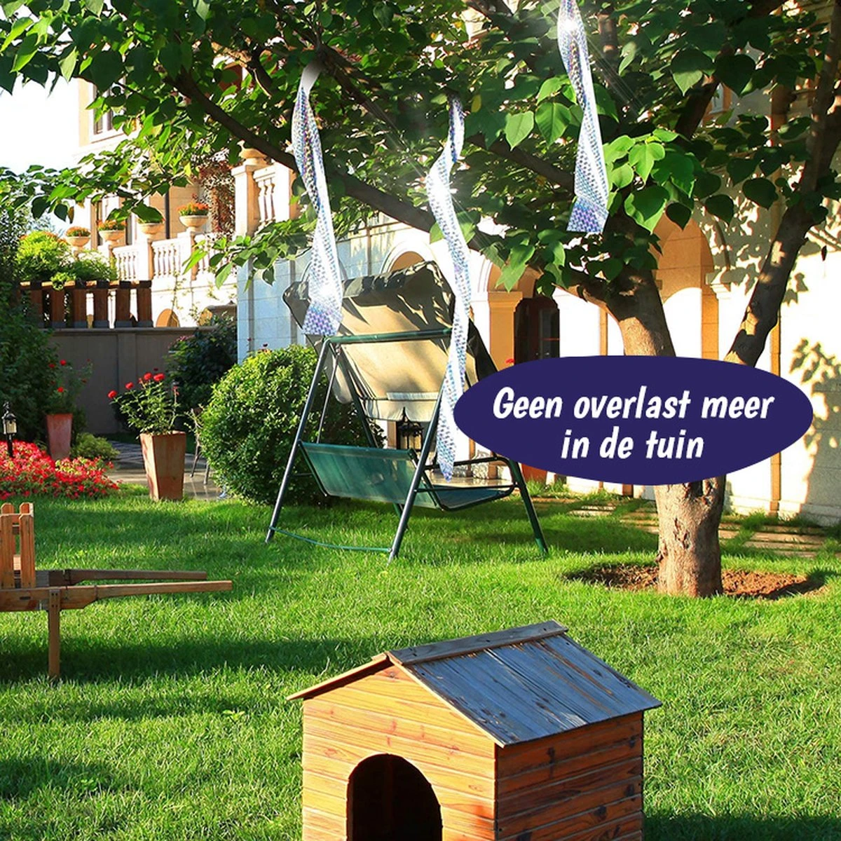 Merkloos Duivenverjager - Vogelverjager - Duivenwering - Vogelverschrikker - Geluid Door Beweging - Reiger - Kraai - Holografisch Duiven Lint - Reigerverschrikker - Alternatief Voor Duivenpinnen Of Vogelnet - Diervriendelijk - 80m Tape - Afbeelding 7