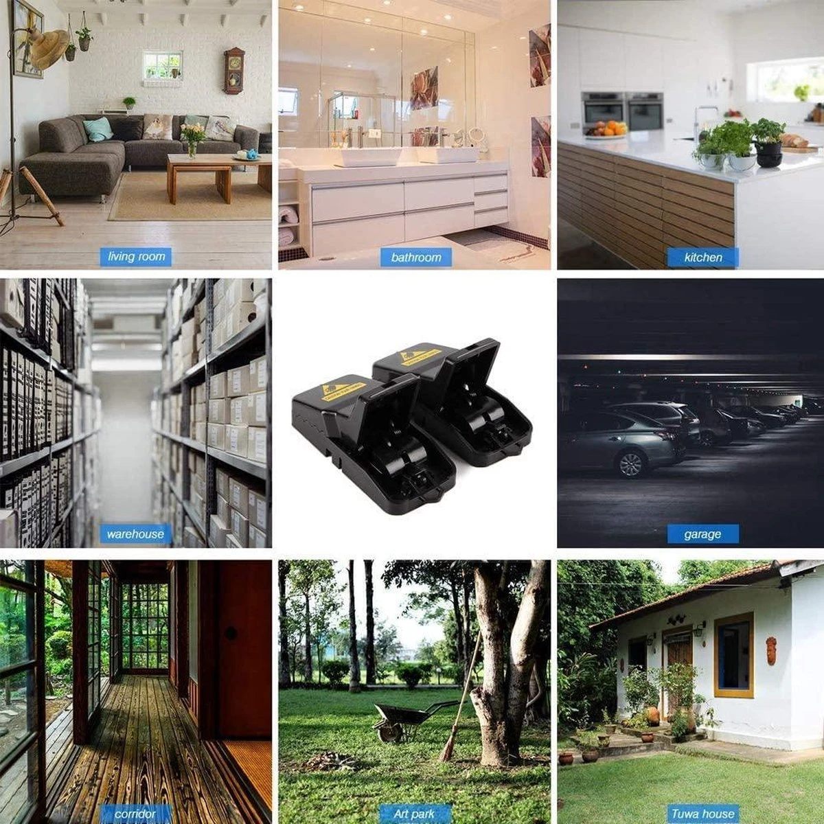 IGOODS Diervriendelijke Muizenval - Rattenval Voor Ongedierte - Muizenval Herbruikbaar - Voor Binnen En Buiten - Muizenklem - Mouse Trap - 6 STUKS - Afbeelding 3